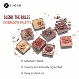 sgreysdow - SUGAR Cosmetics Blend The Rules Eyeshadow Palette | Long Lasting, Smudge Proof & Shimmery Finish | 10.4 Gm - 01 Flawless (8 Warm Neutral Shades) - Looknstyle