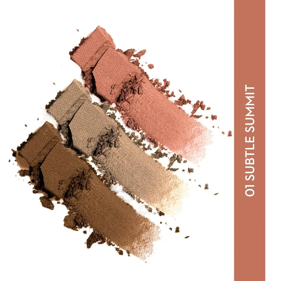 SUGAR Cosmetics Contour De Force Face Palette for Makeup | Includes Matte Bronzer, Highlighter & Blush | Makeup Palette with Built - in Mirror - 01 Subtle Summit - Deals999