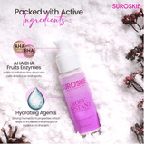 suroskie  rose scrub - SUROSKIE Rose Instant Enzyme Face Scrub 50ml | India’s First Enzyme Scrub For Glowing Skin, Cleans Pores & Dark Spots | Clear White & Black Head | Rose, AHA+ BHA & Cellulose Extract| For Men & Women - Looknstyle