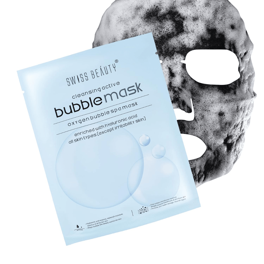 sbsheetmask - Swiss Beauty Cleansing Active Bubble Mask, 30ml - Looknstyle