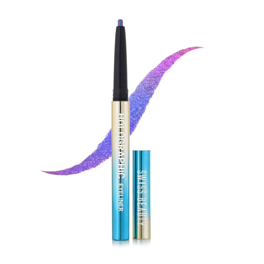 siwss beauty holographic liner 01 miky way-1 - SWISS BEAUTY Holographic Shimmery Pencil Eyeliner | Waterproof, Smudge Proof, Long Lasting Eyeliner With Easy Application | Shade - Milky Way, 0.2G, Assorted - Looknstyle