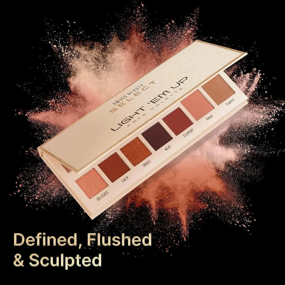 SWISS BEAUTY Select Light Em Up Face Palette, 20 Grams - Deals999