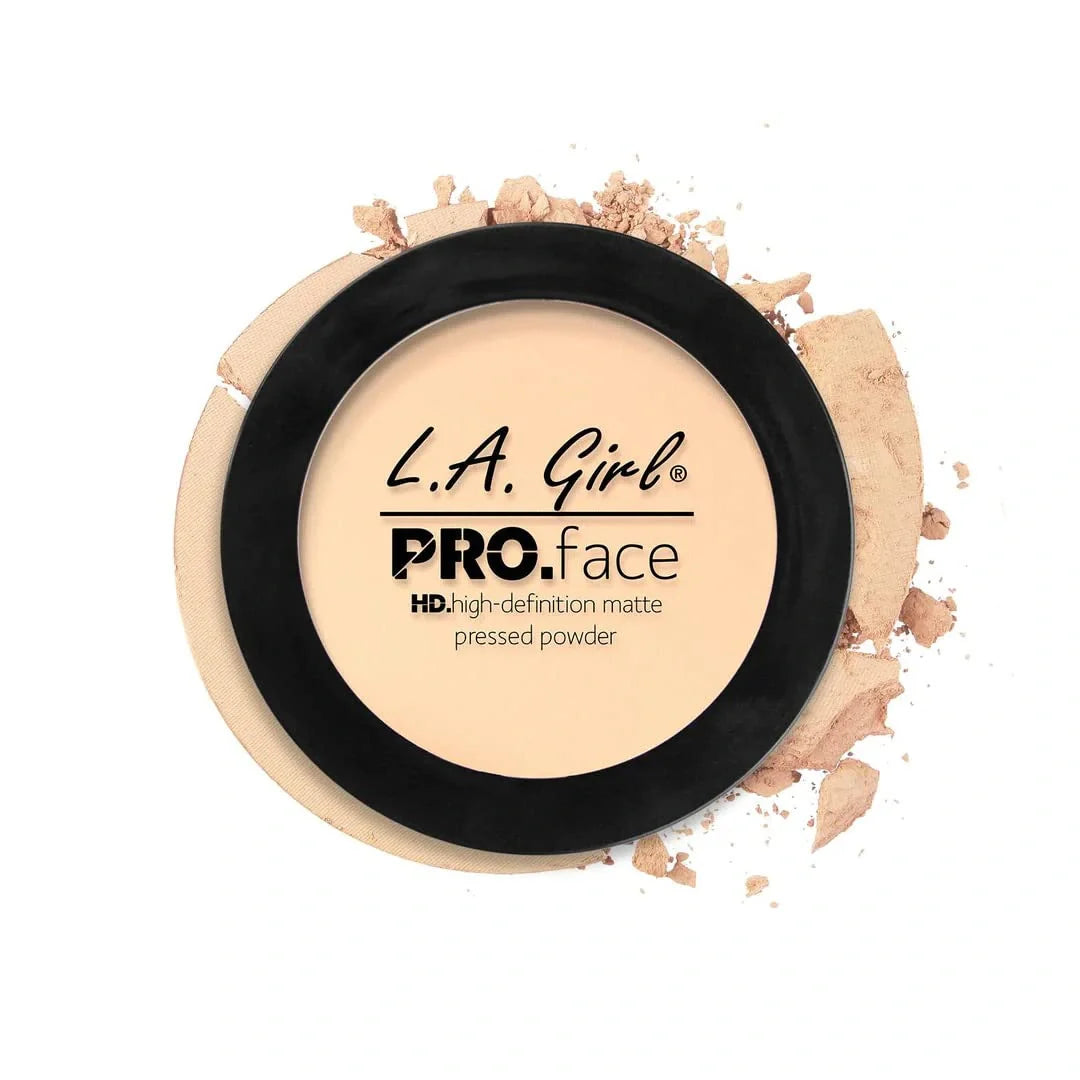 L.A. Girl HD Pro Face Pressed Powder – creamy natural | Compact Powder for Light Skin | Matte Finish with Oil Control | Lightweight, Buildable Coverage | Daily Use Makeup | 7g