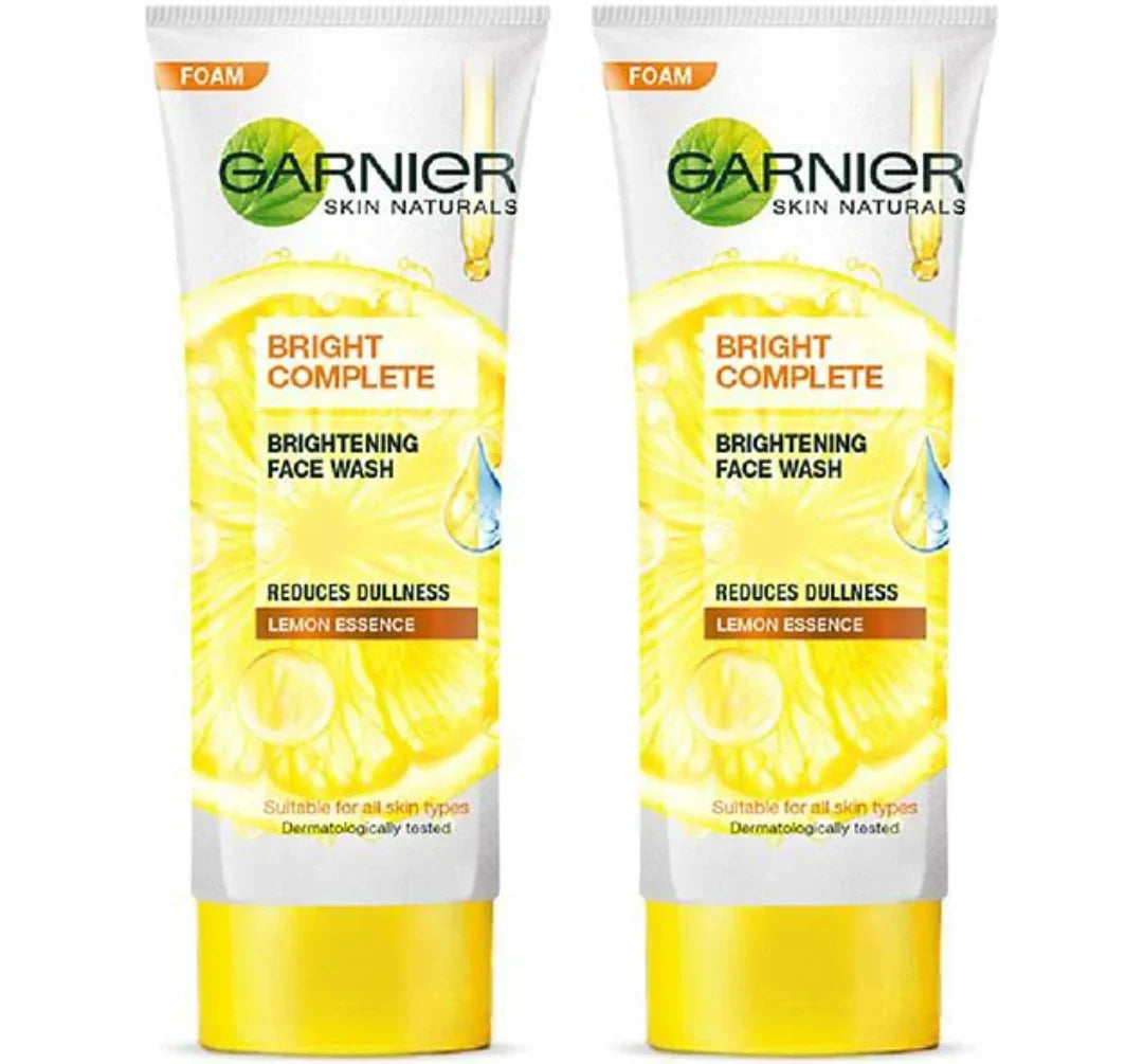 Garnier Set of 2 Bright Complete Vitamin C Brightening Face Wash - 100 g Each