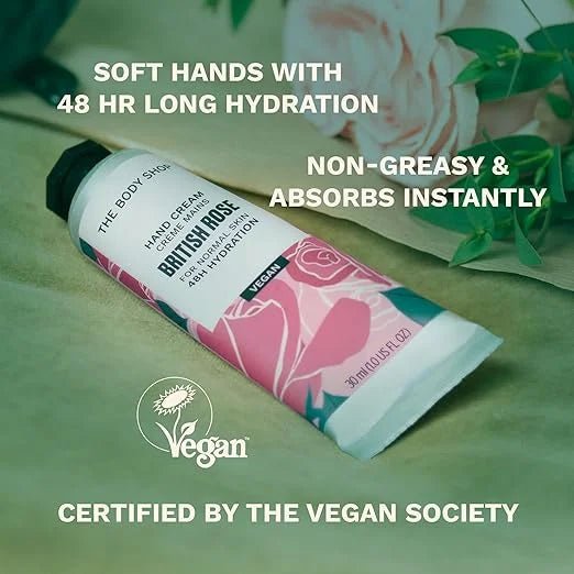 tbs1 - The Body Shop British Rose Petal Soft Hand Cream, 30ml - Looknstyle