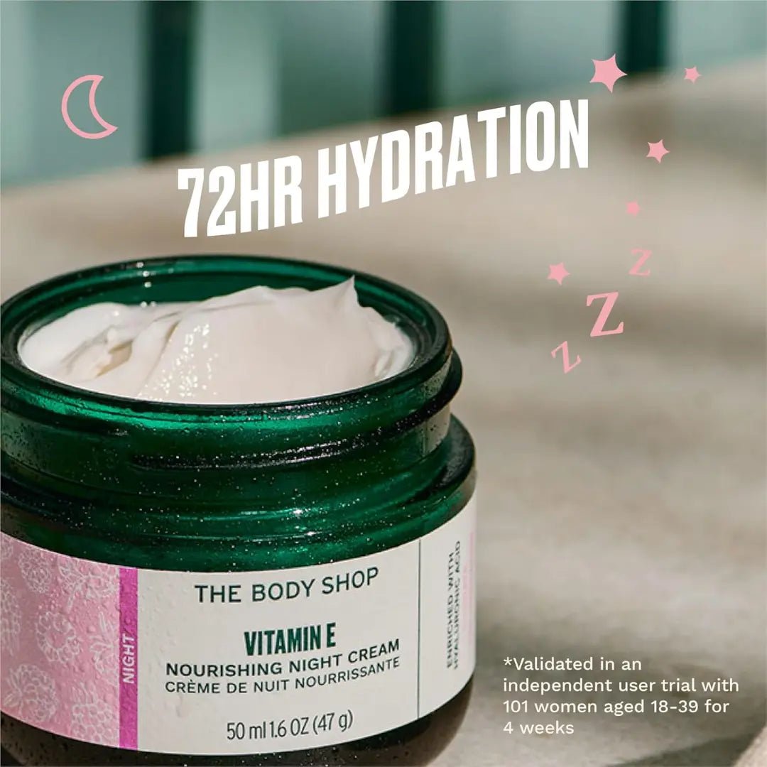 bdss3 - The Body Shop Vitamin E Night Cream, 50 ML - For All Skin Types | 72 Hr Hydration | Vegan - Looknstyle