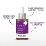 The Derma Co 15% AHA + 1% BHA Beginner Repairing, Radiant Skin, Exfoliating, Removes Impurities Face Peeling Solution for 10 - Minute Weekly Exfoliation - 30ml - Deals999
