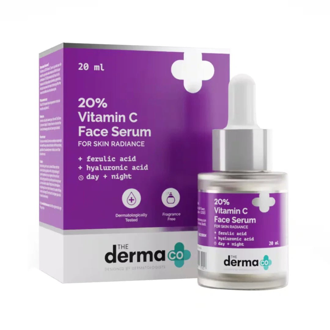 tdc20%vtcsrm - The Derma Co 20% Vitamin C Face Serum - 20ml Brightens & Evens Skin | Fights Pigmentation - Looknstyle