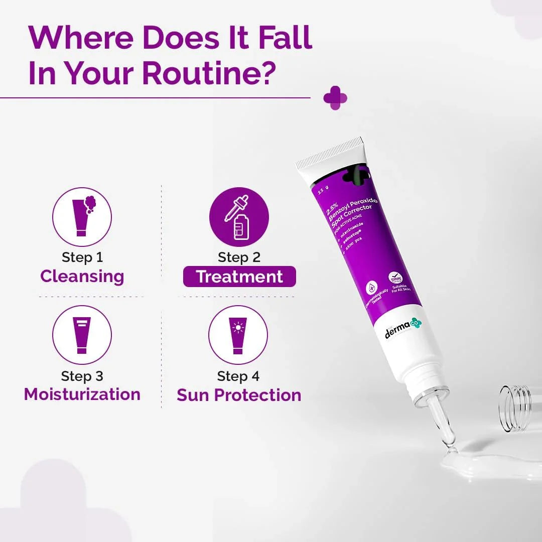 The Derma Co. 2.5% Benzoyl Peroxide Spot Corrector (15g) - Deals999