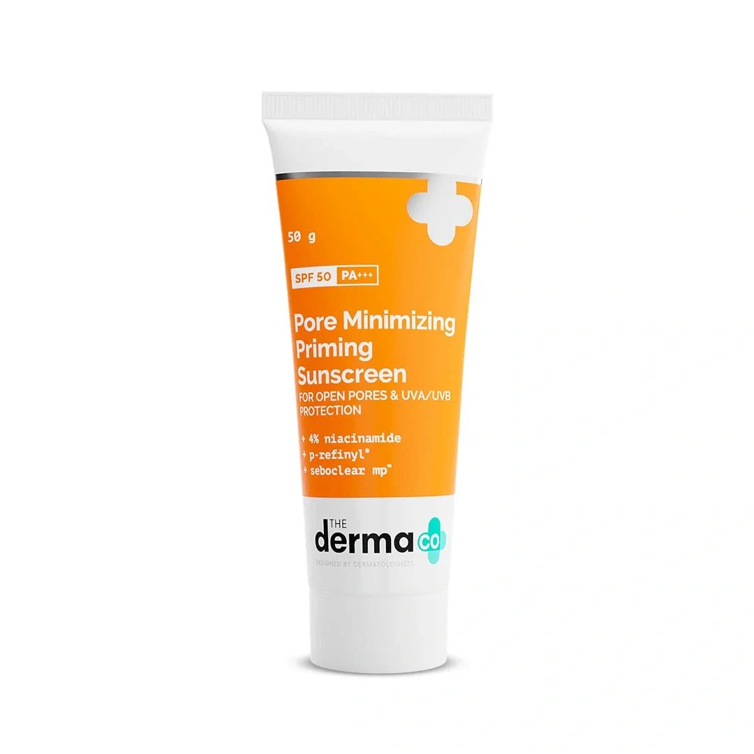 tdcprmnzgsns50 - The Derma Co Pore Minimizing Priming Sunscreen with SPF 50 & PA+++ 50g - Looknstyle