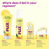 plixpinecsrt - PLIX - THE PLANT FIX| Pineapple De - Pigmentation Regime with Pineapple Exfoliation Fruity Toner, Pineapple Juicy Cleanser, Pineapple Depigmentation Dewy Serum, & Smoothie Moisturizer ( pack - 4) - Looknstyle