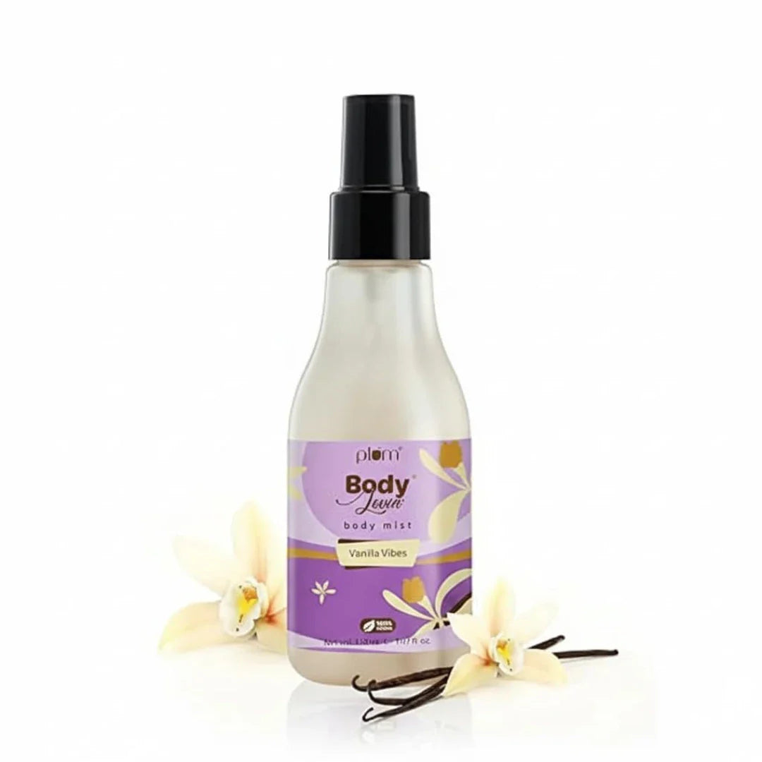Plum BodyLovin' Vanilla Vibes Body Mist | Long Lasting Vanilla Fragrance for Women with Warm & Cozy Vanila Scent | High On Fun | Travel Friendly Perfume Body Spray | 150ml