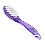 VEGASTONEANDBRUSHPD-01N - Vega Pumice Stone/Nail Brush with Handle, Color May Vary pink - Looknstyle