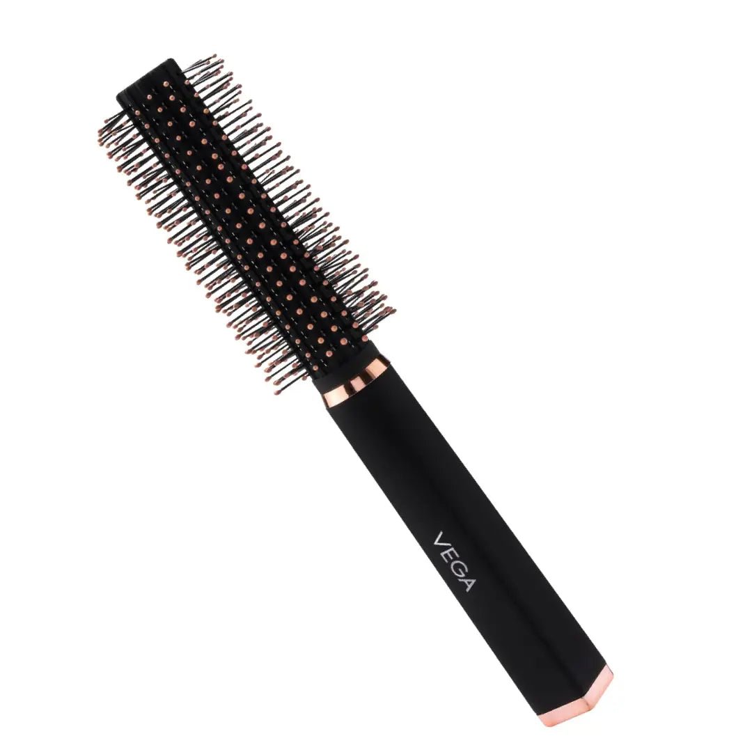 vega(e33-rb) - Vega Round Hair Brush for Women & Men - Ideal for Adding Curls, Volume & Waves in Hair, India's No.1* Hair Brush Brand, (E33 - RB) - Looknstyle