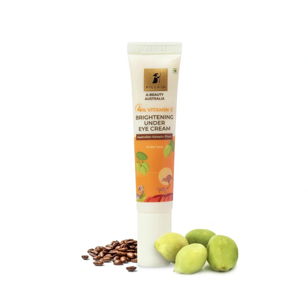 plgmbrerm - Pilgrim Vitamin C Brightening Under Eye Cream 15ml | Reduces Dark Circles, Puffiness, Wrinkles | Under Eye Cream for dark circles - Looknstyle