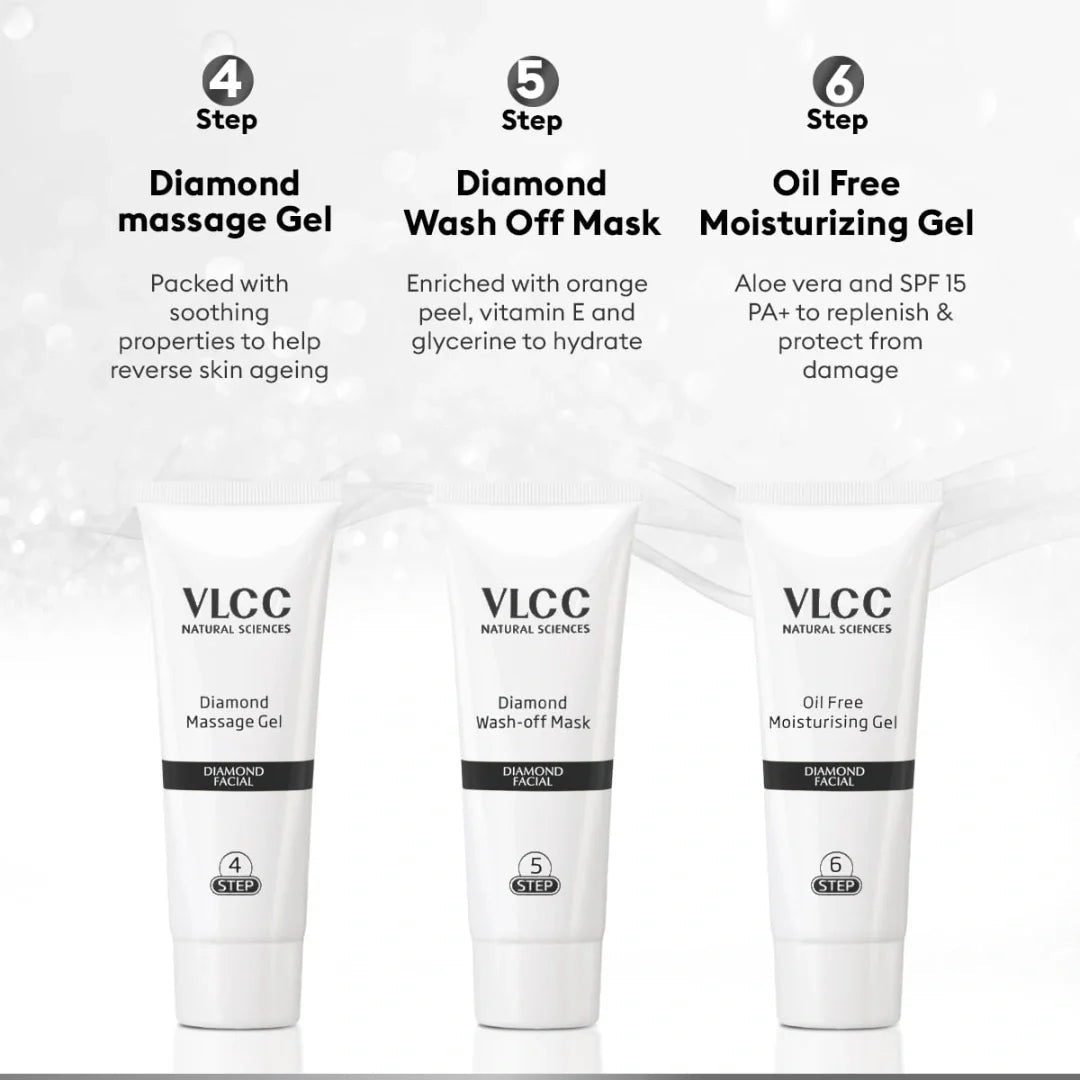 vl76 - VLCC Diamond Facial Kit - 60g | Skin Purifying with Parlour Glow | - Looknstyle