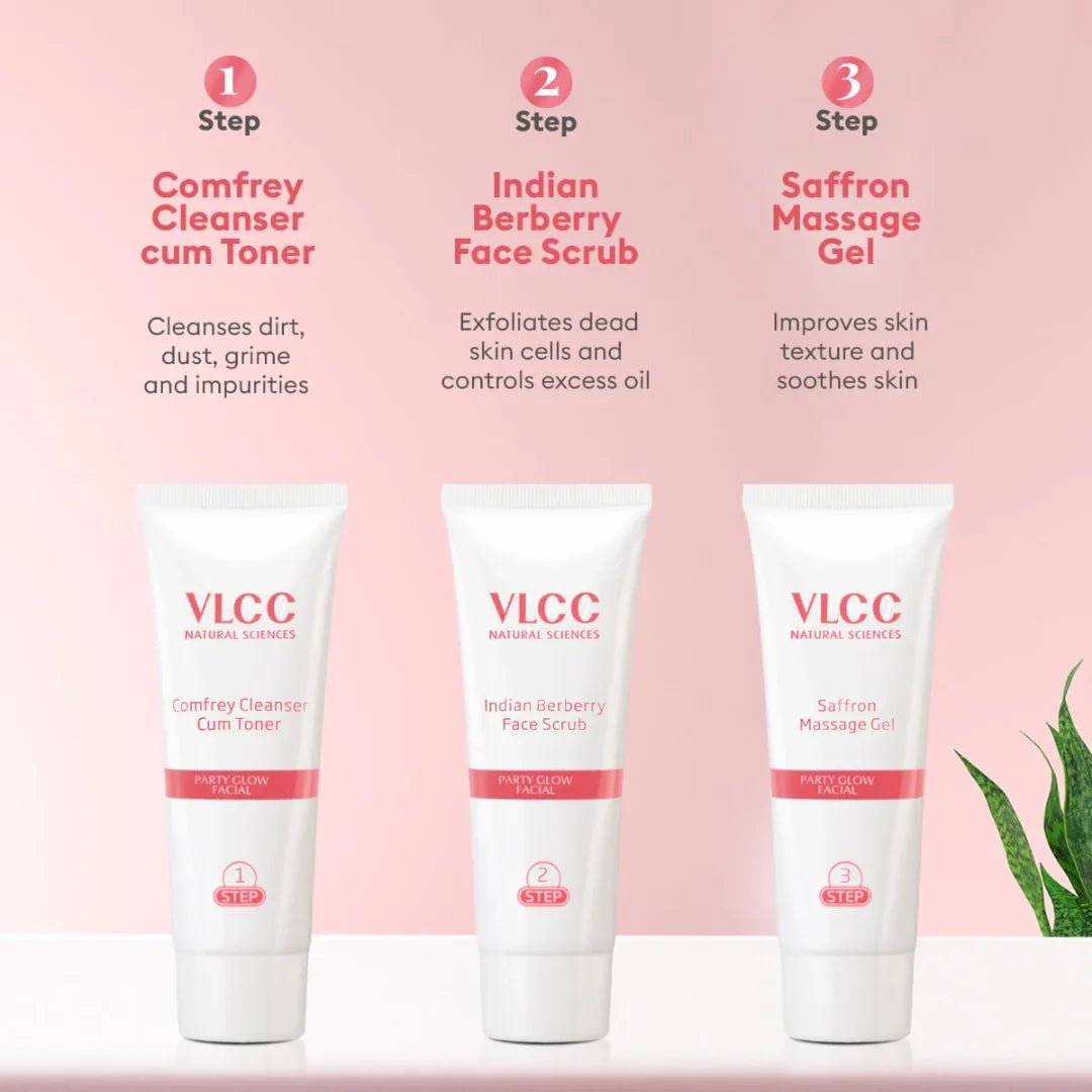 vlccpgfacilkid60g - VLCC Party Glow Facial Kit - 60g | Intense Glow For Clear, Bright Skin | - Looknstyle