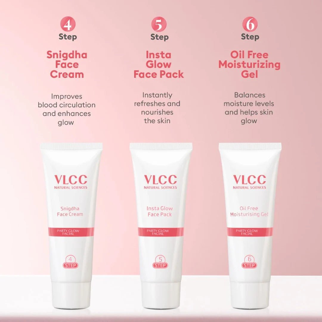 vlccpgfacilkid60g - VLCC Party Glow Facial Kit - 60g | Intense Glow For Clear, Bright Skin | - Looknstyle