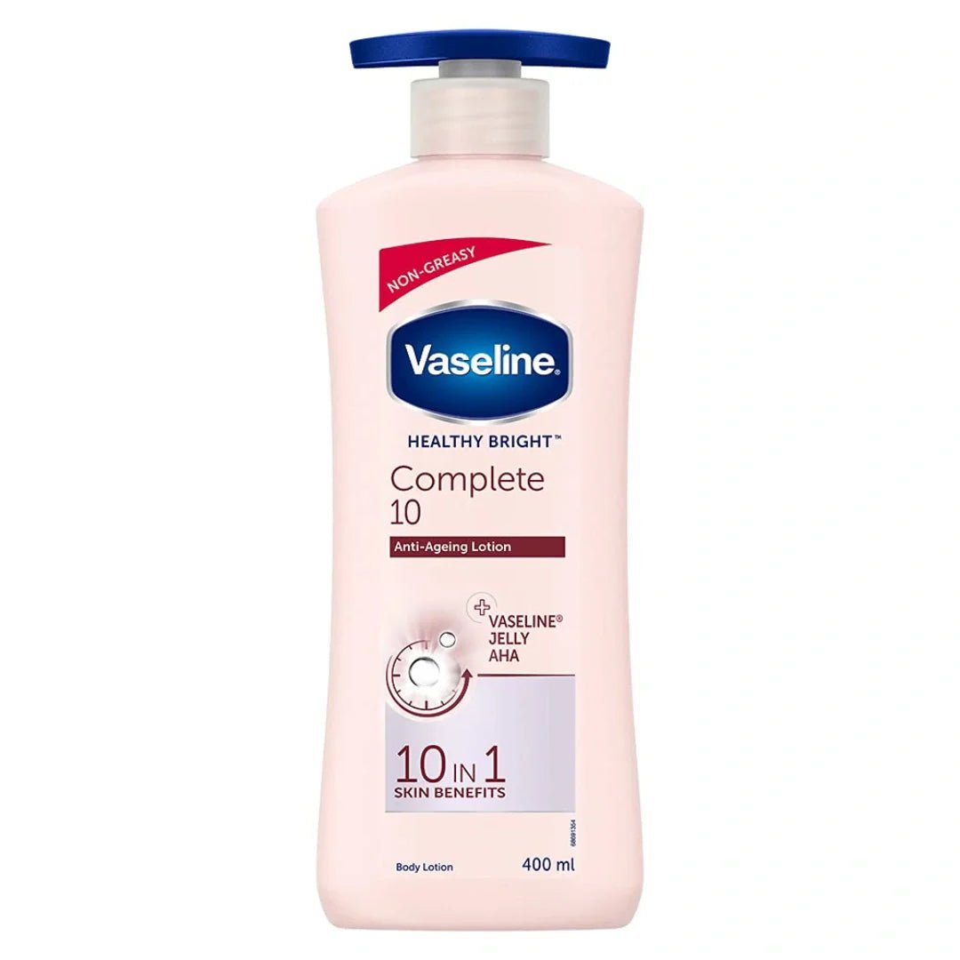 - Vaseline Healthy Bright Complete 10 Body Lotion, Anti - Ageing Lotion With Vitamin B3, Aha, Pro - Retinol, 400 ml - Looknstyle