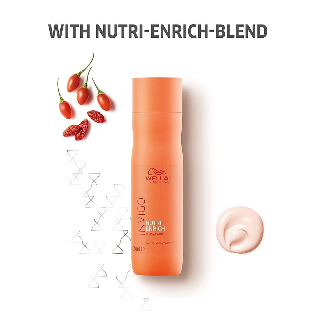 wlenhsh - Wella Professionals Invigo Nutri - Enrich Shampoo for Damaged Hair (250ml) - Looknstyle