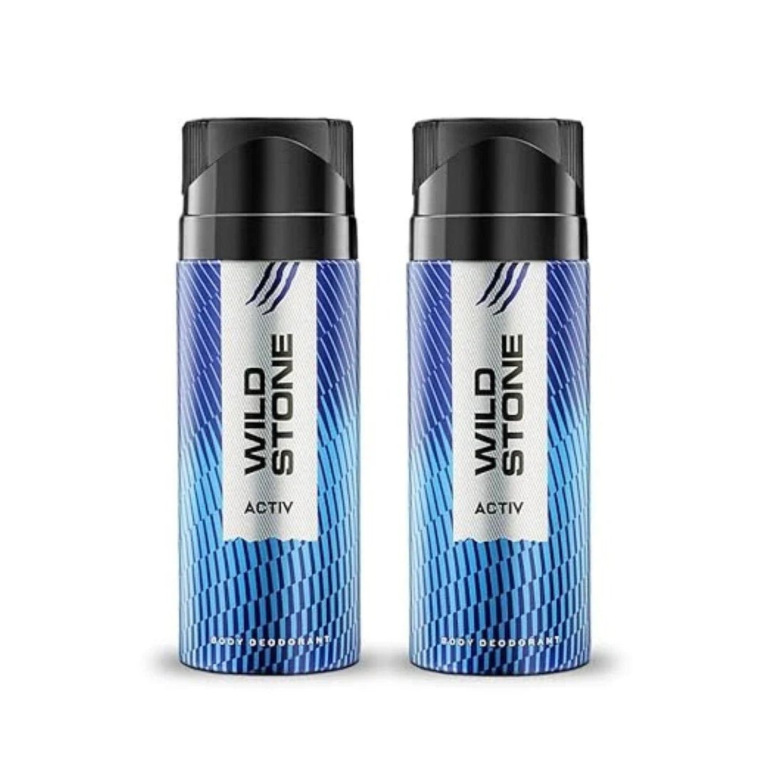 wsactdo150 - Wild Stone Activ Deodorant for Men, Pack of 2 (150ml each) - Looknstyle