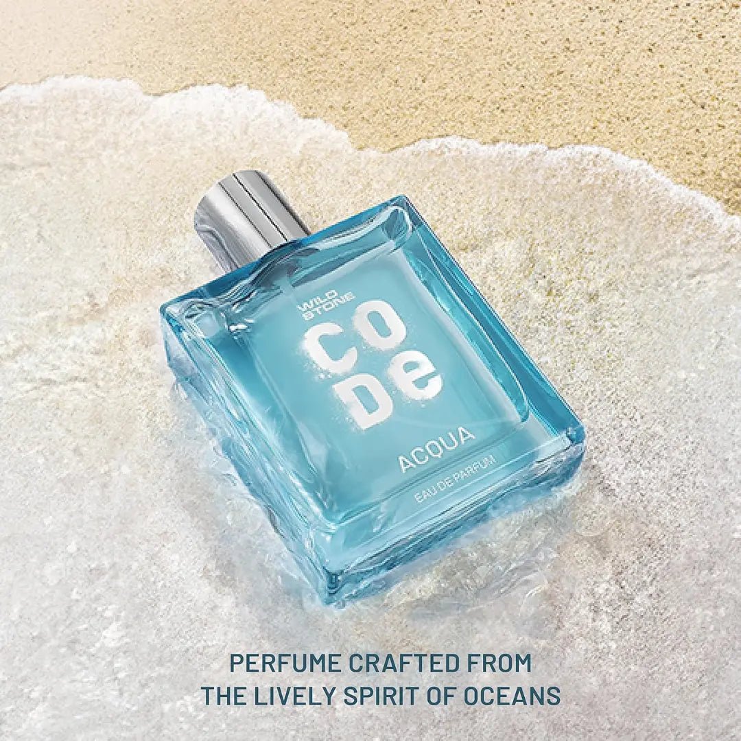 code1 - Wild Stone CODE Acqua Perfume for Men, 100ml l Long - Lasting Eau De Parfum having Fresh & Oceanic Vibes with Marine, Musk, Amber, and Patchouli Notes|LuxuryMen EDP Perfume - Looknstyle