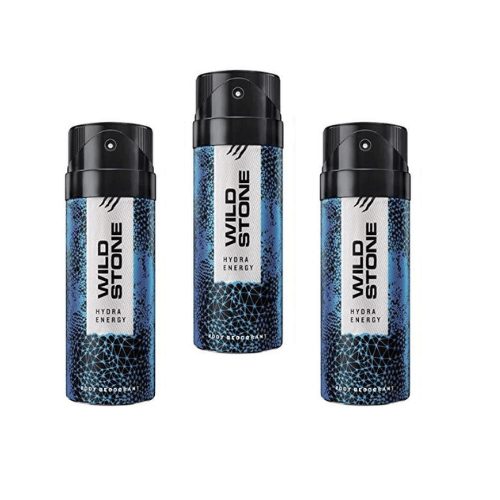 ws39 - Wild Stone Hydra Energy Deodorant For Men 150 ML (Pack of 3) - Looknstyle