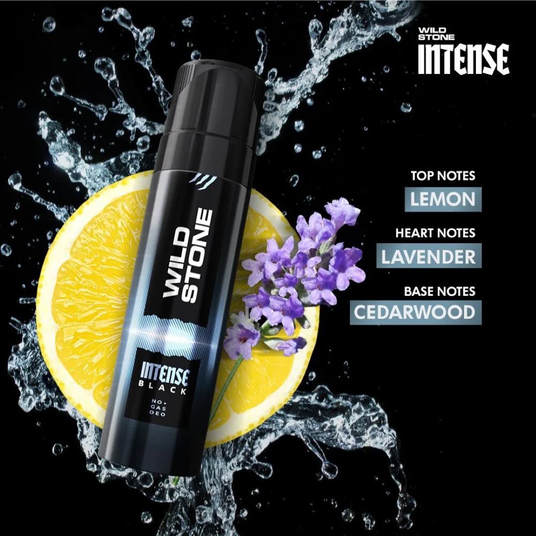 wsintsblktrnc - Wild Stone Intense Black & Trance No Gas Deodorant, Pack of 2 (120ml Each) - Looknstyle