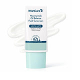 WISHCARENIACINAMIDEOILBALANCEFUILDSUNSCREEN - WishCare Niacinamide Oil Balance Fluid Sunscreen SPF 50 PA++++ In - Vivo Tested | 8Hrs+ SPF Protection | Lightweight, Matte & No White Cast | Sunscreen SPF 50 For Oily Skin, Sensitive, Dry & Combination Skin | For Women & Men | 30g - Looknstyle