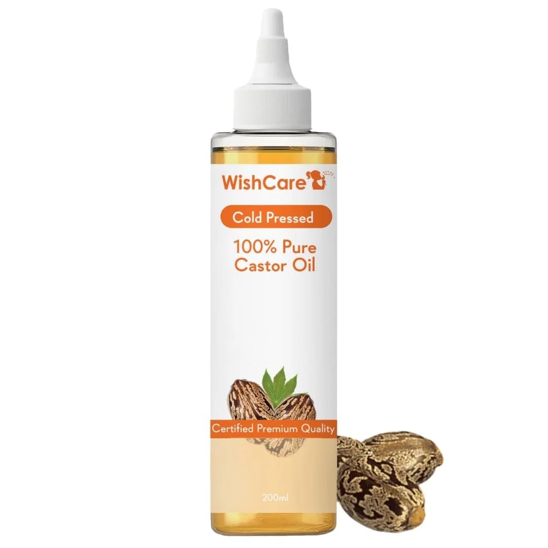 WishCare - WishCare® Premium Cold Pressed Castor Oil - Pure & Virgin Grade - For Healthy Hair and Skin - 200 Ml - Looknstyle
