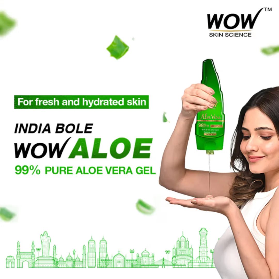 woalovrgel - WOW Skin Science Aloe Vera Gel for Face, Skin and Hair - For Both Men and Women (130ml) - Looknstyle