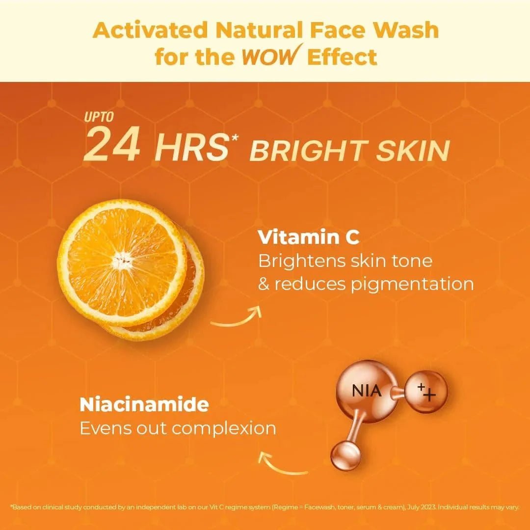 wviubt - WOW Skin Science Brightening Vitamin C Face Wash - 100ml & Ubtan Cleansing Face Wash - 100ml - Looknstyle