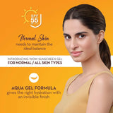 WOW Skin Science Sunscreen Gel For All Skin Types | SPF 55 PA++++ | With Glutathione & Aloe Vera Extract (50ml)