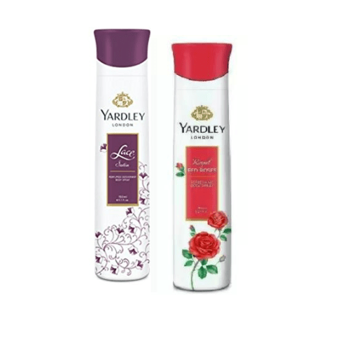 yd6 - Yardley London Deodorant For Women Lace Satin and Red Rose Combo Pack 2 (150 ml) - Looknstyle