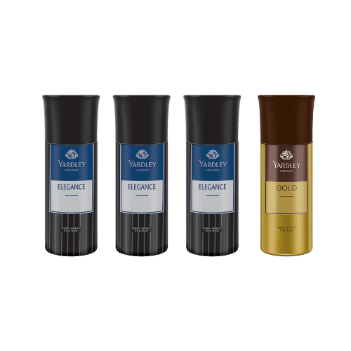 yd15 - Yardley London Elegance - 3,Gold - 1 Deo Combo For Men(Pack Of 4) - Looknstyle