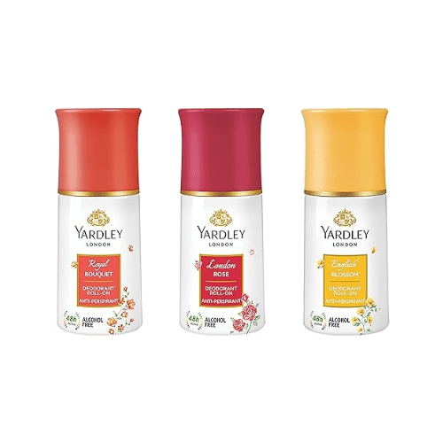 yd4 - Yardley London English Blossom roll on,Royal Bouquet,London Rose Deodorant Roll - on - For Men & Women (150 ml, Pack of 3) - Looknstyle