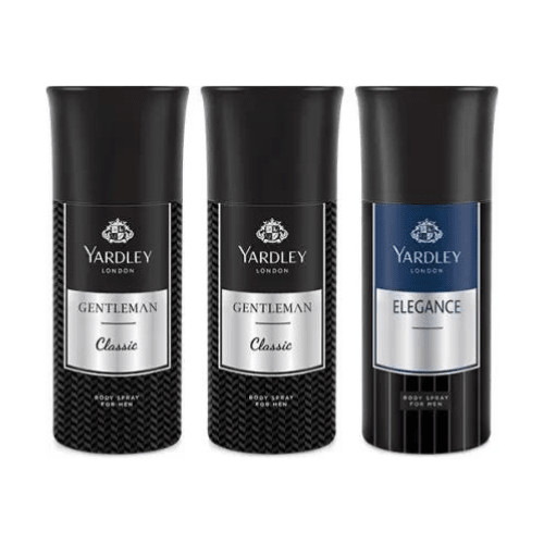yd31 - Yardley London Gentleman - 2, Elegance - 1 Deo Combo For Men(Pack Of 3) - Looknstyle