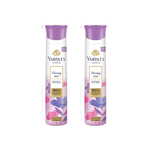 yd434 - Yardley London morning dew deo PACK OF 2 Deodorant Spray - For Women (300 ml) - Looknstyle