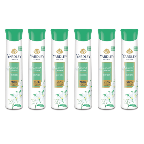 ydjsmndo - Yardley London Women Imperial Jasmine 150ML Each (Pack of 6) Deodorant Spray - For Women (900 ml, Pack of 6) - Looknstyle