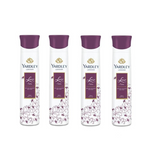 Yardley London Lace Satin Deodorant Spray - For Women (600 ml, Pack of 4)